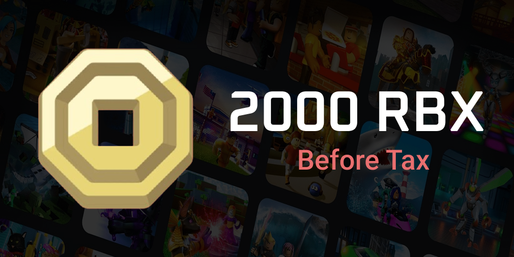 2000 Robux before Tax