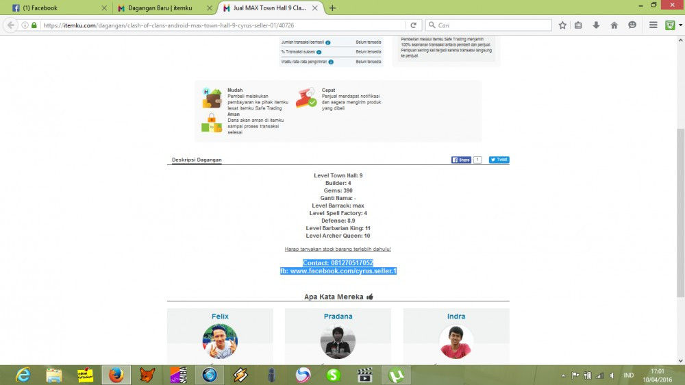 Jual Penipu Dari Drs Alvin Itemku