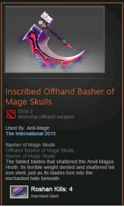 Inscribed Offhand Basher of Mage Skulls (Immortal Anti-Mage)