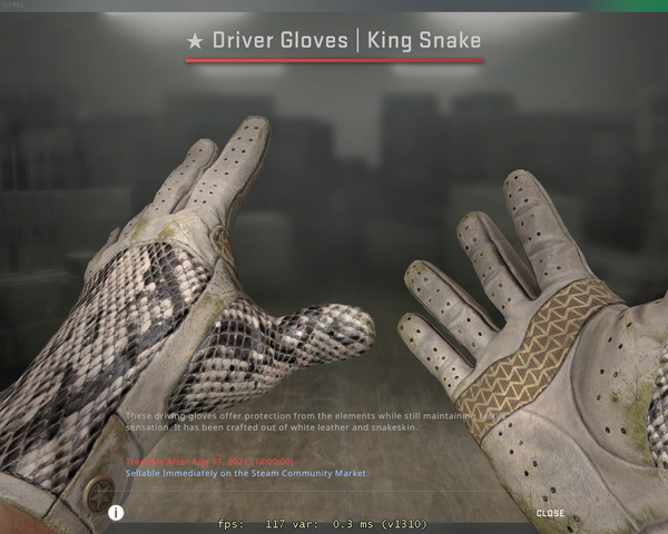 Driver Gloves | King Snake (Field Tested)