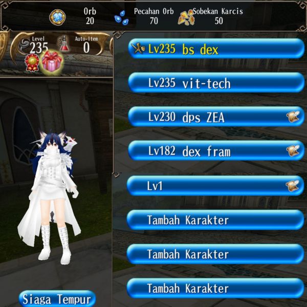Super cheap level 235 account with 20 orbs (can be CN) on Indo server