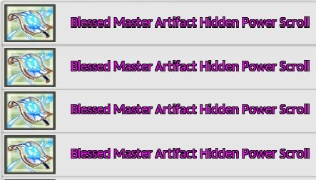 Blessed Master Artifact Hidden Power Scroll