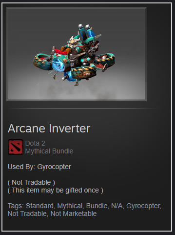 Beli Item Gift Arcane Inverter (Gyrocopter Set Nemestice Collector's ...