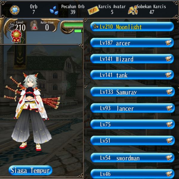 Akun level 210 super murah server indo! ada 10 slot karakter!