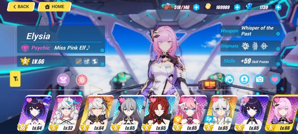 Sea Account | HoV,HoR,Elysia 3/4 Weapon | S Valkyrie 16 | Cry 1.7K
