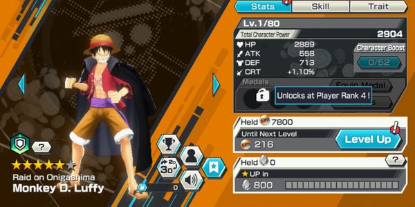 Starter Luffy Onigashima lv.80 5 Star