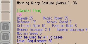 Morning Glory Costume XG+0