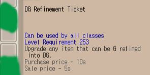 DG Refinement Ticket