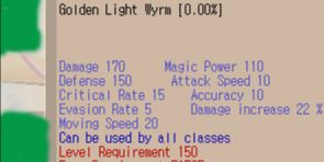 Golden Light Wyrm +0