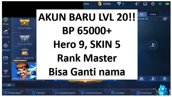 New Account Lvl 20