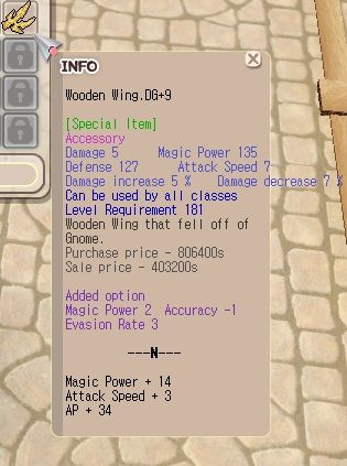 Wooden Wing (WW) DG+9