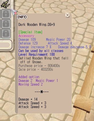 Dark Wooden Wing (DWW) DG+9