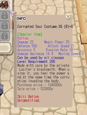 Corrupted Soul Costume (CSC) B XG+8