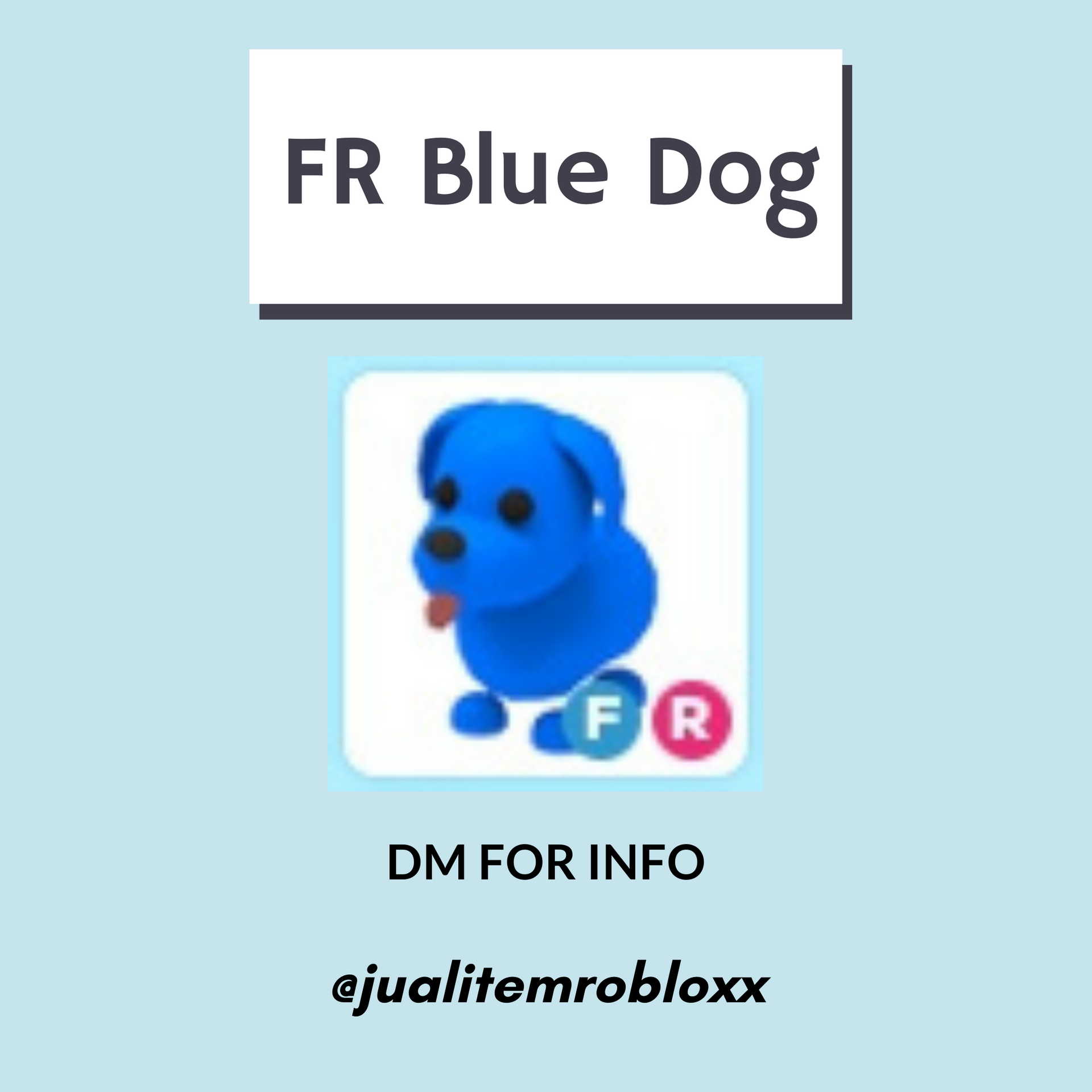 Beli Item Adopt Me FR Blue Dog (Full Grown) Adopt Me Roblox