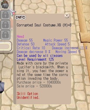 Corrupted Soul Costume (CSC) H XG+8