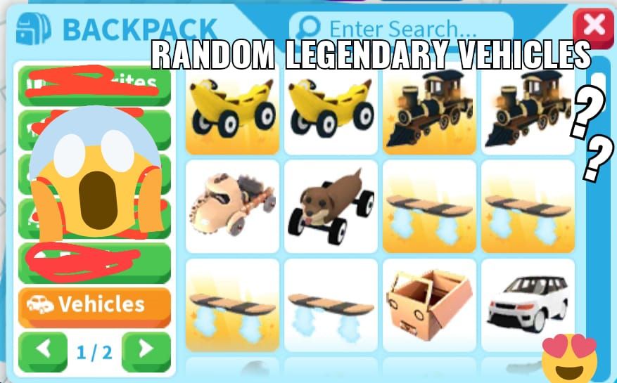 Jual Random Legendary Vehicles Adopt me dari Aoi_RobloxStore itemku