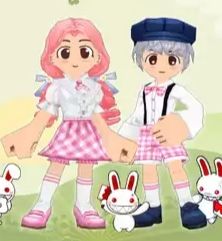 Pink Picnic Couple GX Costume odi12% Permanent
