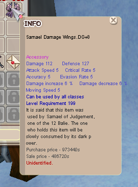 SDW (Samael Damage Wings) XG +8
