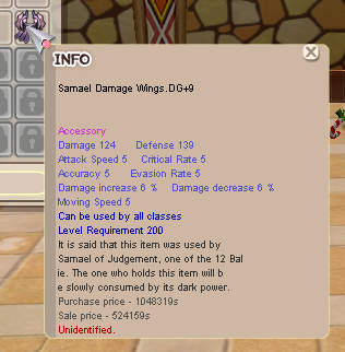 SDW DG +9 (Samael Damage Wings)