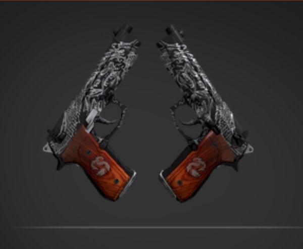 StatTrak™ Dual Berettas | Dualing Dragons (StatTrak™ Mil-Spec Pistol)