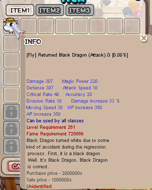 (FRBD) Fly Returned Black Dragon (Attack) G+0