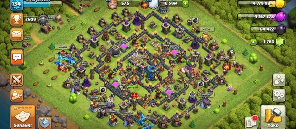 COC TH 12 HERO 25 29 11 GEMS LOT 1,763 GEMS