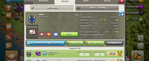 CLAN COC LEVEL 9 GOLD LEAGUE 1