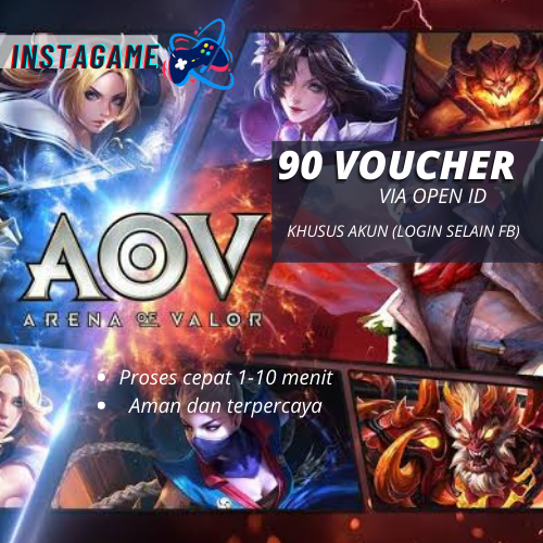 Beli Top Up 90 Voucher login Selain FB Arena Of Valor Terlengkap Dan 