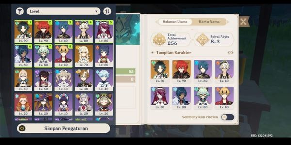 Beli Akun AR 55 7 SSR XIAO C1, MONA C1, DILUC C1 DLL BUILD Genshin