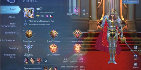 HERO 61 EMBLEM MAX 2 + EPIC LANCELOT + KOF KARINA + VALENTINE CLINT + DLL