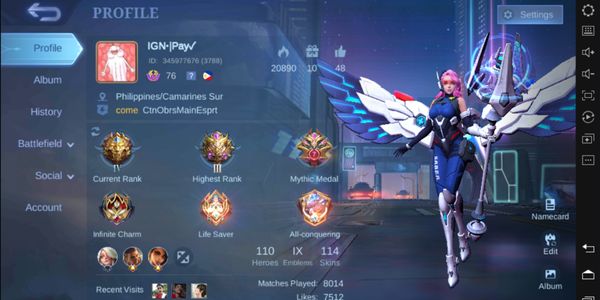 Hero ALL MAX + EMBLEM ALL MAX + Epic Gusion, Rafaela , Estes + CLAUDE NATAL + KOF KARINA DLL
