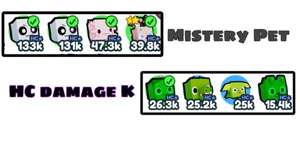 Mystery pet HC damage K