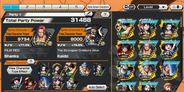 Shanks Extreme Film Red Lvl 81 & Kaido Extreme Lvl 64 Accounts with Good Support and Guud Medal (ACCOUNT specs according to photo)