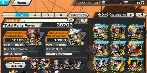 Roger Lvl 93 & Shirohige Prime 97 Account with Good Support + Good Medal (Account according to photo)