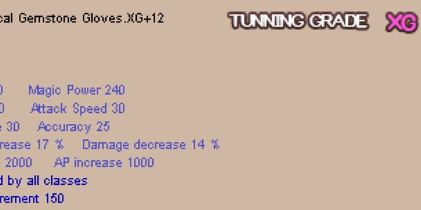 Mighty Rascal Gemstone Gloves (MRGG) XG+12 HP5 Tuning XG