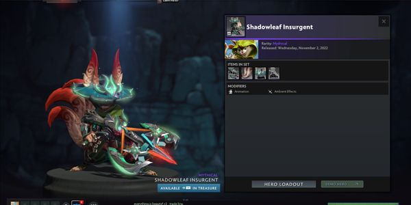 Shadowleaf Insurgent Hoodwink Diretide Collector's Cache