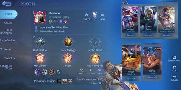 cheap mobile legends account