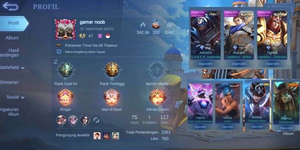 cheap mobile legends account