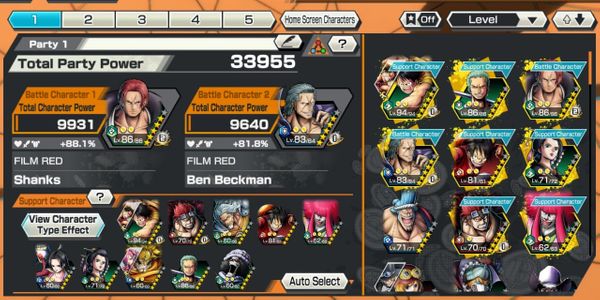 Shanks Extreme Film Red V2 Lvl 86 & Beckman LVL 84 Account with Good Support and Good Medal (account as per photo)