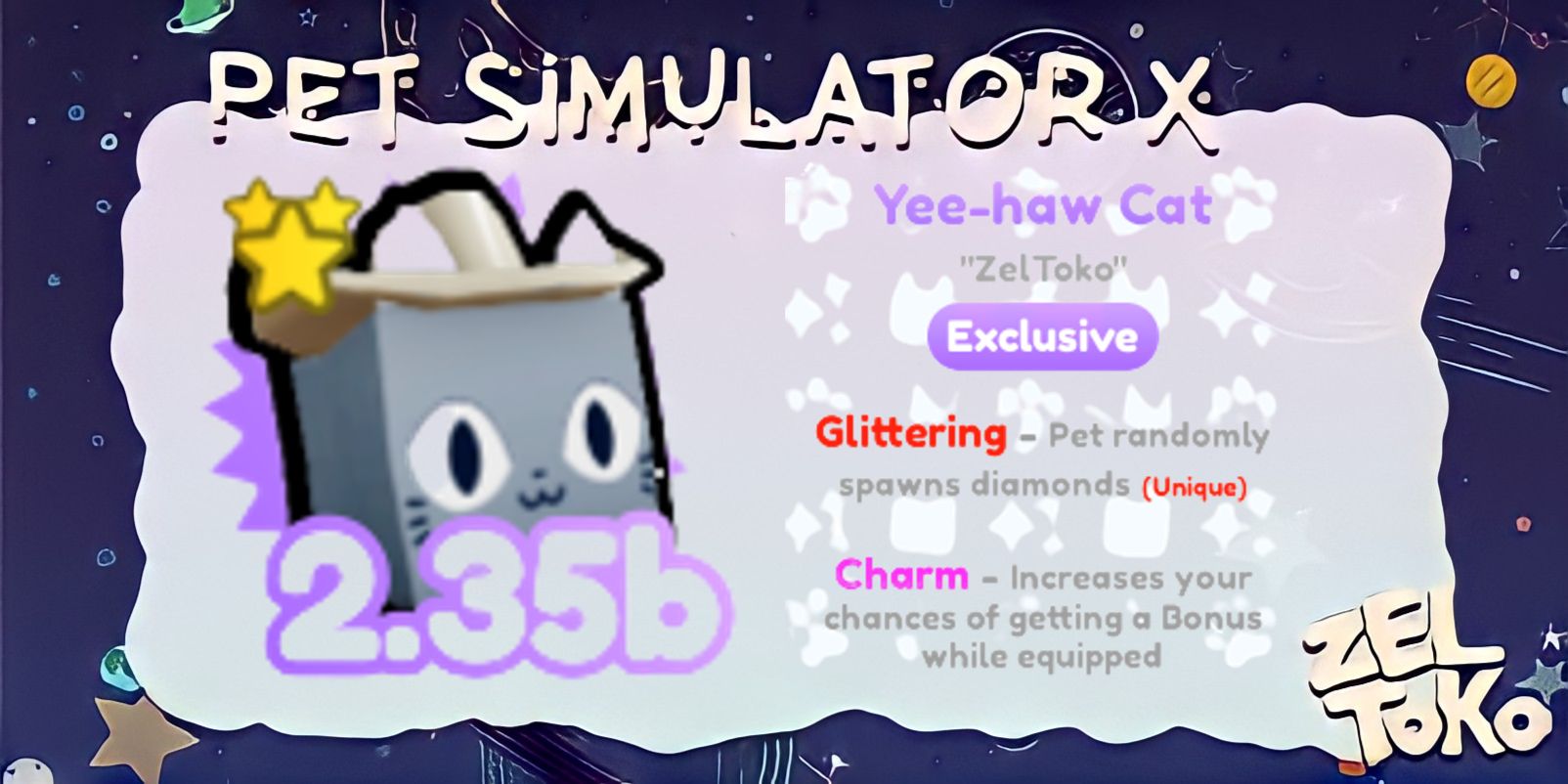 Beli Pet Exclusive Yeehaw Cat ( Exclusive ) Pet Simulator X Pet