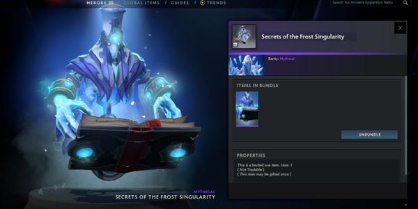 Secrets of the frost singularity (CC Ancient Apparition Aghanim 2022)