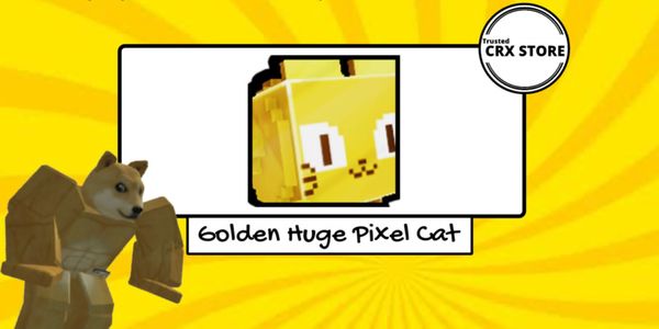 Golden Huge Pixel Cat | Pet Simulator X