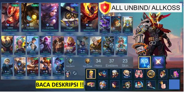 Epic Account Aldos (Blazing West), Special Jhonson & Diggie, Elite Saber & Cycklop, Valentine Carmila, 15 Emotes, cheap and cheerful (AllUnbind/ AllKoss)