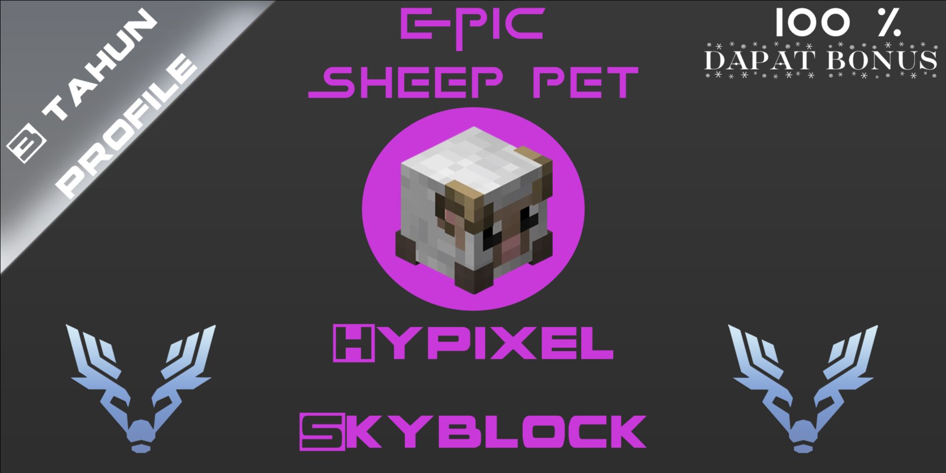 Beli Item Epic Sheep Pet Hypixel Skyblock [No Candy] Minecraft