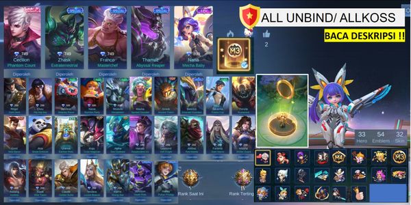 Epic Nana Account, Nana Gajah, Special Franco & Zhask, 22 emotes, Cheap and Cheerful (AllUnbind/ AllKoss)