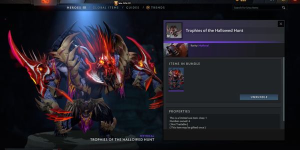 Trophies of the Hallowed Hunt (Diretide Collector Cache 1) (Ursa Set)