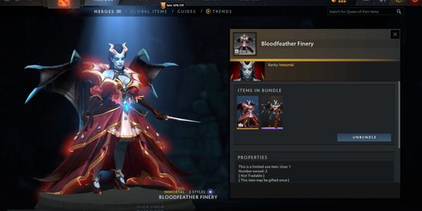Bloodfeather Finery (Immortal 2022 Ultra Rare) (Queen of Pain Immortal)