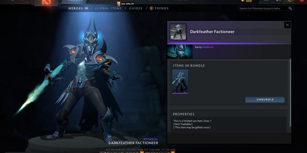 Darkfeather Factioneer (Diretide Collector Cache 2) (Phantom Assassin Set)