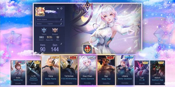 AOV Sultan GG account {HERO 90 SKIN 144} DIVINE WAVE
