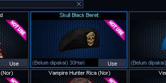 QC 43 HARI + SKULL BLACK BERET 